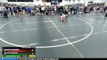 92 lbs Cons. Round 2 - Hunter Kromrey, WI vs Bryson Busler, WI