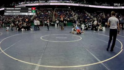 2A 132 lbs Champ. Round 1 - Bernard Joseph, Greene Central High School vs Derek Freeman, West Davidson