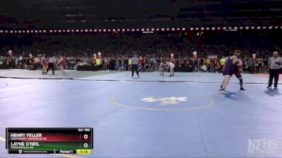 D2-190 lbs Cons. Semi - Henry Feller, Southgate Anderson HS vs Layne O`Neil, Fowlerville HS