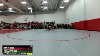 106 lbs Champ. Round 1 - Brahm Kreb, Discovery Canyon vs Adrian Pacheco, Vista Peak