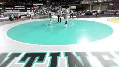 Girls 2A 145 lbs Cons. Round 2 - Ysabella Baker, Woodland (Girls) vs Gisselle Ledesma-Diaz, Grandview (Girls)