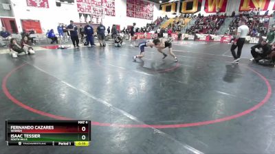 120 lbs Cons. Round 3 - Fernando Cazares, Warren vs Isaac Tessier, South Hills