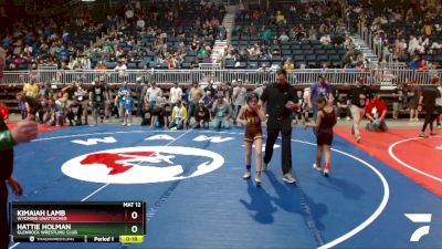 80 lbs 1st Place Match - Hattie Holman, Glenrock Wrestling Club vs Kimaiah Lamb, Wyoming Unattached