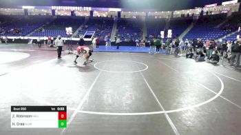 138 lbs Consi Of 16 #2 - Zachary Robinson, Holliston vs Hunter Crea, Hollis Brookline