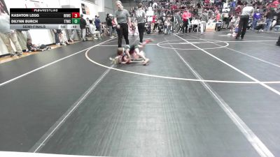 46 lbs Semifinal - Kashton Legg, Keystone Kids Wrestling Club vs Dilynn Burch, Team Tulsa Wrestling Club