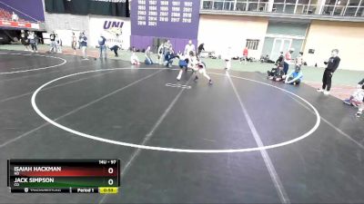 97 lbs Cons. Round 4 - Isaiah Hackman, ND vs Jack Simpson, CO