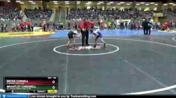 63 lbs Cons. Round 3 - Brantley Cardwell, All Phase Wrestling Club vs Bryer Cornell, Hi Desert Mat Club