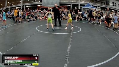 52 lbs Semis (4 Team) - Dominic Warn, Triumph Trained vs Zayden Peterson, Dueling Bandits