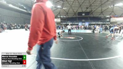 157 lbs Champ. Round 1 - Marcus Gonzales, Auburn Area Wrestling Club vs Mikah Vigil, Mt Adams Wrestling Club