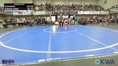 125 lbs Rr Rnd 2 - Allie McCall, Fort Gibson Youth Wrestling vs Ki'Morah Cathey, HURRICANE WRESTLING ACADEMY