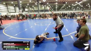 61 lbs Quarterfinal - Maximus Lohr, Mat Rats Wrestling Club vs Grayson Hintz, Williamsburg Wrestling Club