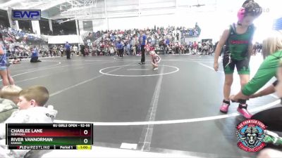 52-55 lbs Champ. Round 1 - River Vannorman, Kansas vs Charlee Lane, Nebraska