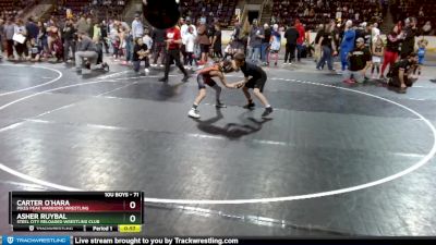 71 lbs Cons. Round 3 - Asher Ruybal, Steel City Reloaded Wrestling Club vs Carter O`Hara, Pikes Peak Warriors Wrestling