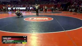 1A 160 lbs Semifinal - Marey Roby, Lena-Winslow vs Joey Mushinsky, Peoria (Notre Dame)