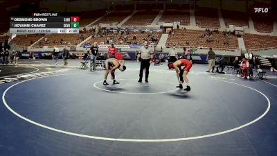 120-D4 Champ. Round 1 - Jiovanni Chavez, Santa Cruz Valley Union High School vs Desmond Brown, St. Johns High School