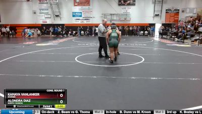 190 lbs Cons. Round 1 - Alondra Diaz, North Marion vs Kamaya Vanlanker, Rainier