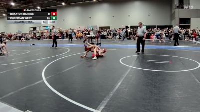 90 lbs Quarterfinal - Braxton Barnes, KS Thunderstruck vs Christian West, Maize