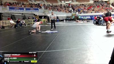 D4-157 lbs Champ. Round 1 - David Allred, Willcox vs Chancy Worsley, Mogollon