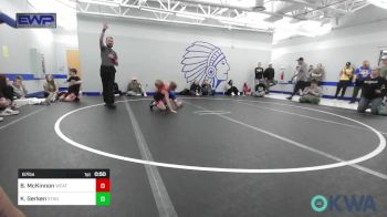 67 lbs Consolation - Bentlee McKinnon, Weatherford Youth Wrestling vs Kaedyn Gerken, Stroud Youth Wrestling Club