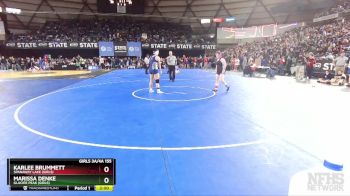 Girls 3A/4A 155 Champ. Round 2 - Marissa Denke, Glacier Peak (Girls) vs Karlee Brummett, Spanaway Lake (Girls)