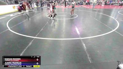 120 lbs Champ. Round 1 - Kaegan Rhodes, Corning City Schools vs Audris Franklin, Niagara Wheatfield Sr HS