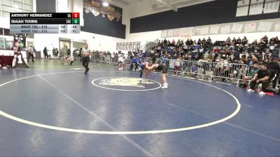 113 lbs Cons. Round 3 - Isaiah Young, Eastlake HS (SD) vs Anthony Hernandez, Santa Ana