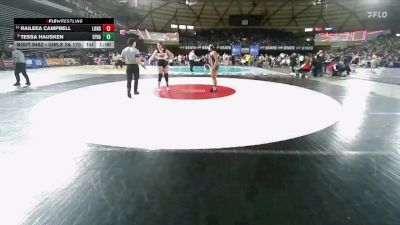 Girls 2A 170 lbs Cons. Round 4 - Tessa Hausken, Ephrata (Girls) vs Raileea Campbell, R. A. Long (Girls)