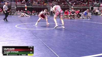 2A-150 lbs Quarterfinal - Caleb Olson, Union, LaPorte City vs Tucker Vitzthum, Ballard