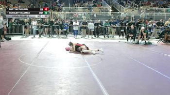 110 lbs Cons. Round 2 - Zoey McDonald, St. John Neumann vs Scarlett Huaman, Winter Springs