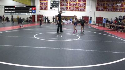 102 lbs Round 2 - Mia Flores, Antelope Valley BTSLA vs Khali O`Neil, Unattached