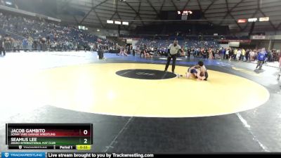 87 lbs Semifinal - Seamus Lee, Askeo International Mat Club vs Jacob Gambito, Scrap Yard Garage Wrestling