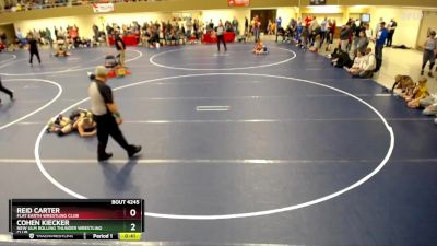 98 lbs Quarterfinal - Reid Carter, Flat Earth Wrestling Club vs Cohen Kiecker, New Ulm Rolling Thunder Wrestling Club