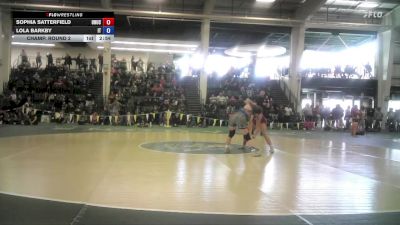 124 lbs Champ. Round 2 - Sophia Satterfield, Unattached-uc vs Lola Barkby, Indiana Tech