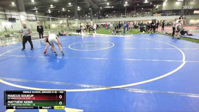 100 lbs 3rd Place Match - Matthew Akins, NC Wrestling Factory vs Marcus Soukup, NC Wrestling Factory