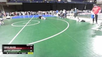 43 lbs Semifinal - Cedar Nelson, Team Aggression Wrestling Club vs Santino Hernandez, Moses Lake Wrestling Club