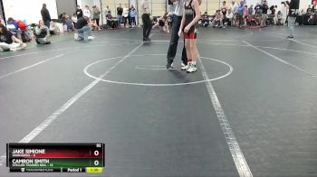 92 lbs Round 7 (8 Team) - Jake Simione, Warhawks vs Camron Smith, Steller Trained Nihl