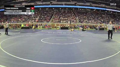 D2-120 lbs Cons. Round 2 - Habibullah Majedi, Southgate Anderson HS vs Cole Cichocki, Lowell HS