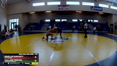 165 lbs Quarterfinal - Maclaine Percivel, Western Wyoming vs David Lee Burchett, Unattached