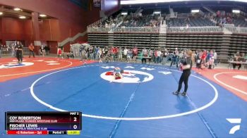 77 lbs 1st Place Match - Coy Robertson, High Plains Thunder Wrestling Club vs Fischer Lewis, Thermopolis Wrestling Club