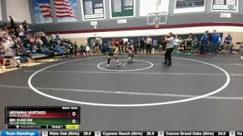 100 lbs Round 2 - Aryanna Hurtado, Klein Oak (Girls) vs Bri Duncan, College Park (Girls)