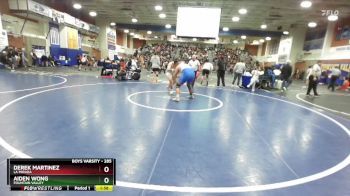 285 lbs Champ. Round 1 - Aiden Wong, Fountain Valley vs Derek Martinez, La Mirada