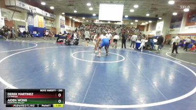 285 lbs Champ. Round 1 - Aiden Wong, Fountain Valley vs Derek Martinez, La Mirada