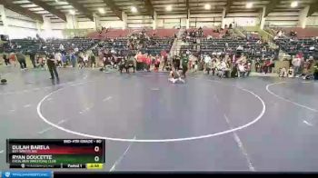 80 lbs Cons. Round 2 - Ryan Doucette, Excalibur Wrestling Club vs Dlilah Barela, Roy Wrestling