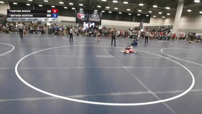 105 lbs Cons. Quarters - Farynn Rhees, Greater Heights Wrestling vs Bryher Horton, Moen Wrestling Academy