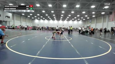 70 lbs Rr Rnd 3 - Ethan Schwartz, All American Wrestling Club Blue - EL vs Mazin Hmidan, Mat Warriors - EL