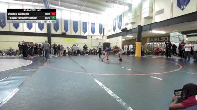 125lbs Champ. Round 4 - Denise Guzman, Pasco (Girls) vs Lindy Strowbridge, Rogers (Puyallup) (Girls)