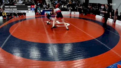 49kg Cons. Round 2 - Emily Groves, Prince Albert Wrestling Club vs Isabelle Chen, Bhullar Wrestling Club