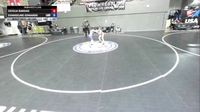 85 lbs Champ. Round 3 - Cecilia Bargas vs Evangeline Edwards, LAWC
