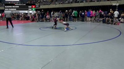 68 lbs 3rd Place - Alachia Nelson, Olanta vs Ava Clemens, Sparta