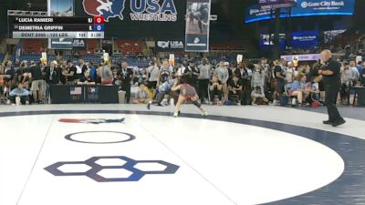 120 lbs Cons. Rd Of 16 - Lucia Ranieri, New Jersey vs Demetria Griffin, Illinois
